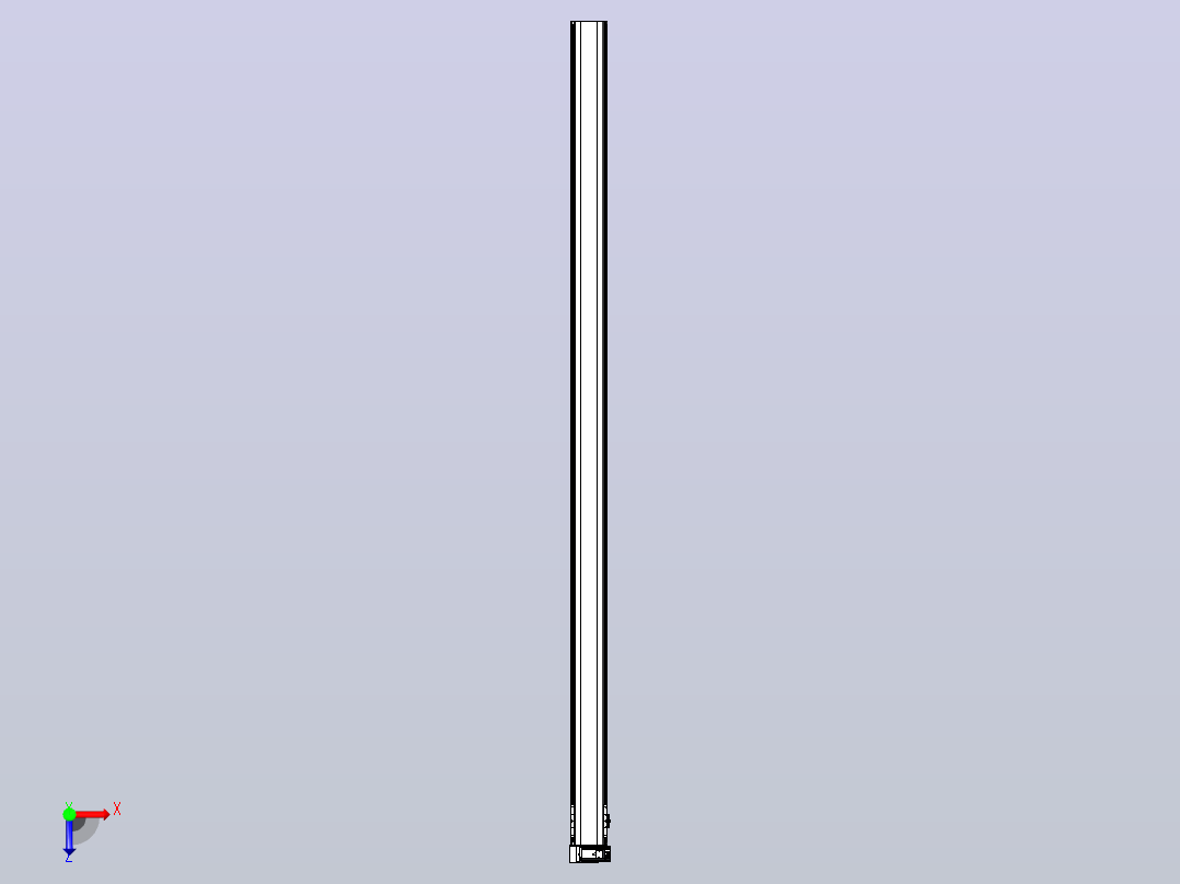皮带直线轴半封闭可选导轨TPA-HNB-140D-120-L2950-LU-Y-P40-N3俯视图
