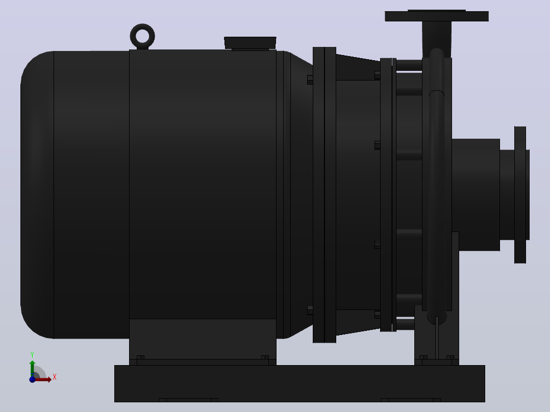 南方泵NIS，NISF泵外形（60-40-315）5.5kW-4极主视图
