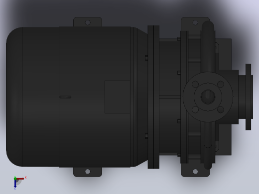 南方泵NIS，NISF泵外形（60-40-315）5.5kW-4极俯视缩略图