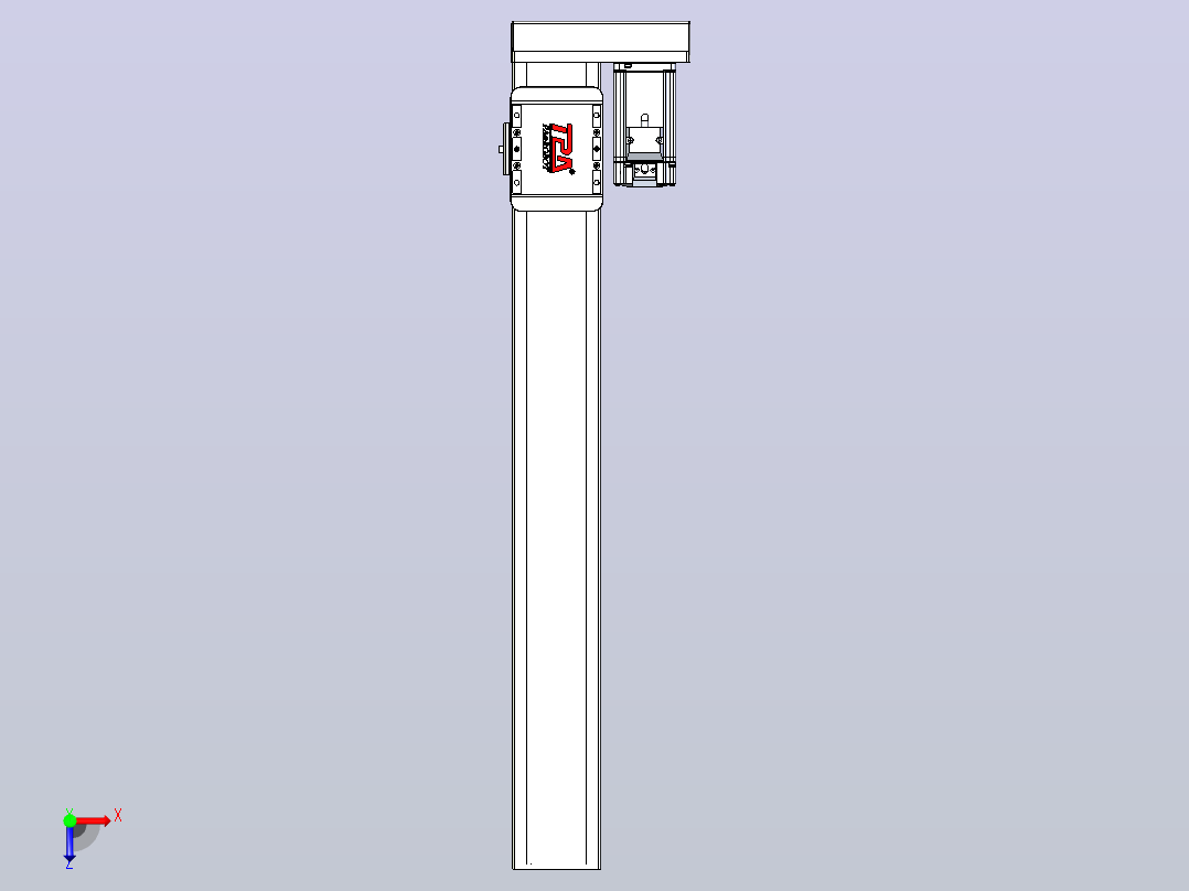 滚珠丝杠直线轴带导轨全封闭TPA-HCR-85D-1610C-L600-ML-C-P20-N3俯视图