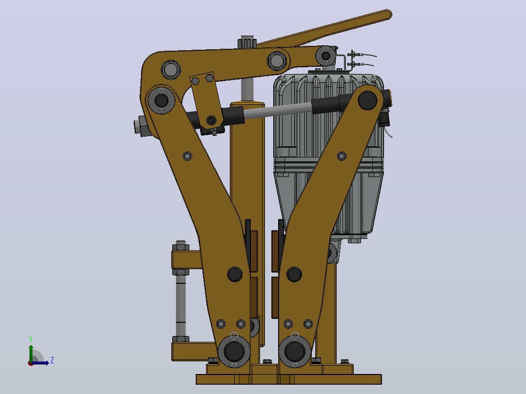 YP11系列电力液压盘式制动器YP11-220-450×20-ⅡB-CL.RL.WL.HL.H左视图