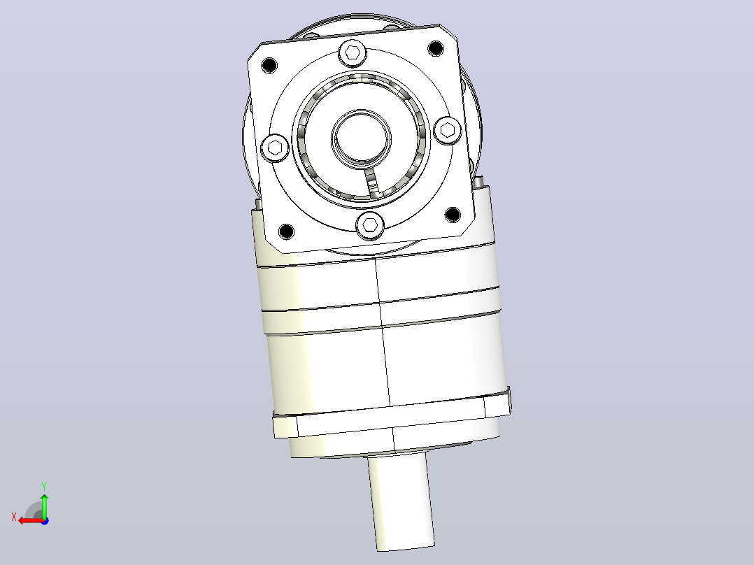 MTBR-090-L1-19 MTBR-090 直角行星减速机后视图