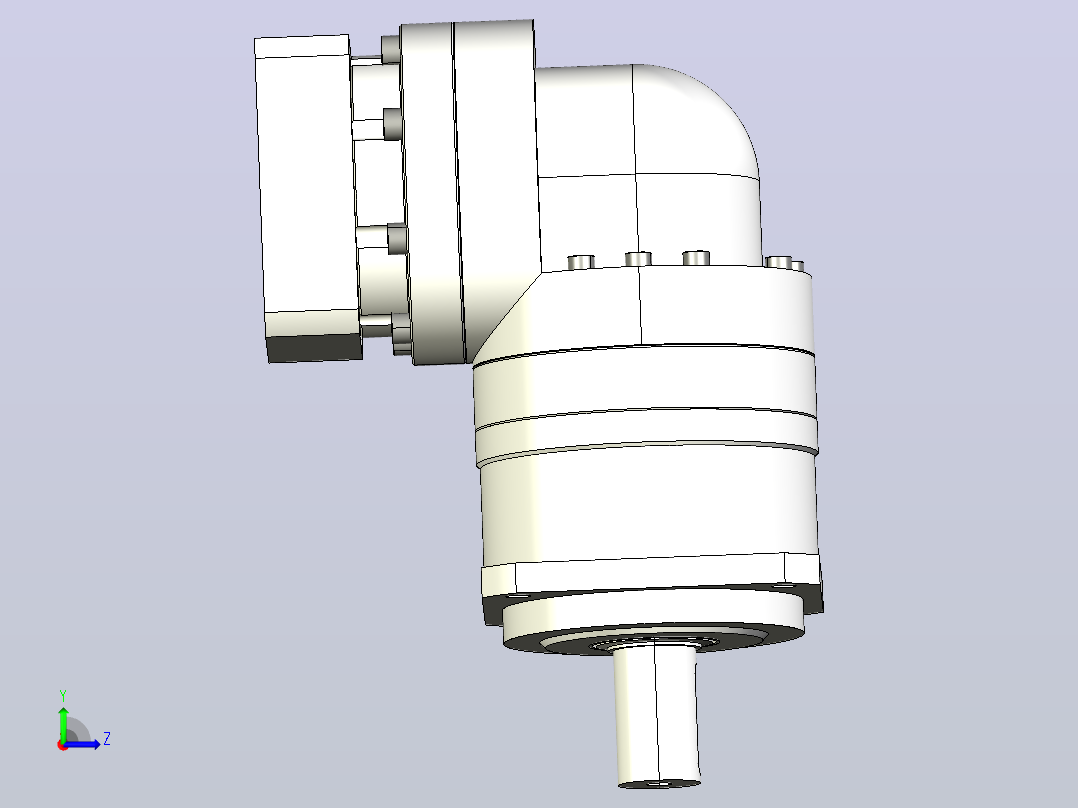 MTBR-090-L1-19 MTBR-090 直角行星减速机左视图