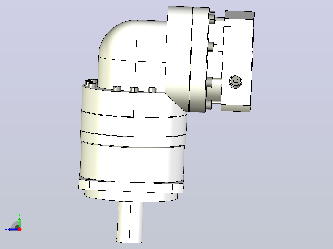 MTBR-090-L1-19 MTBR-090 直角行星减速机右视图