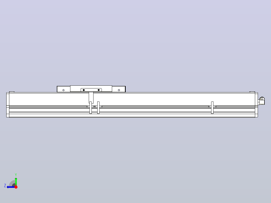 MCH17无尘螺杆滑台[MCH17-L#-400-M-P40-C3]右视图