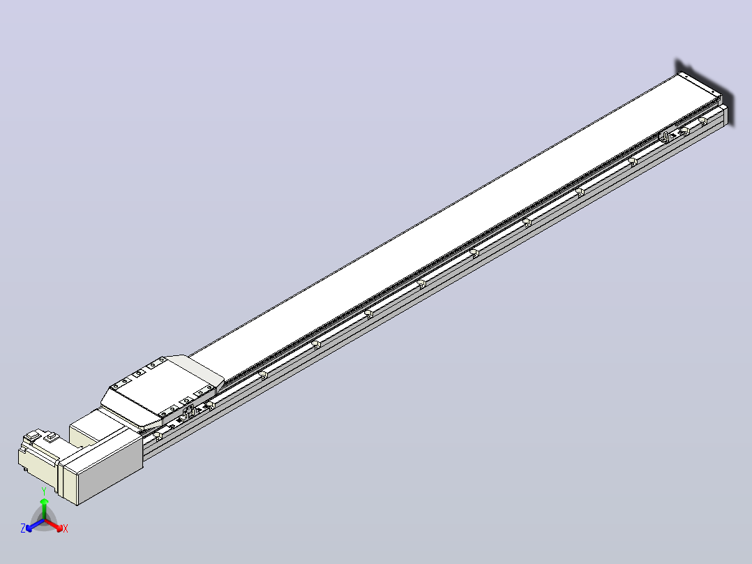机器人皮带驱动直线轴TPA-GCB-150-P80-L1350-QR-M75-N3主视图