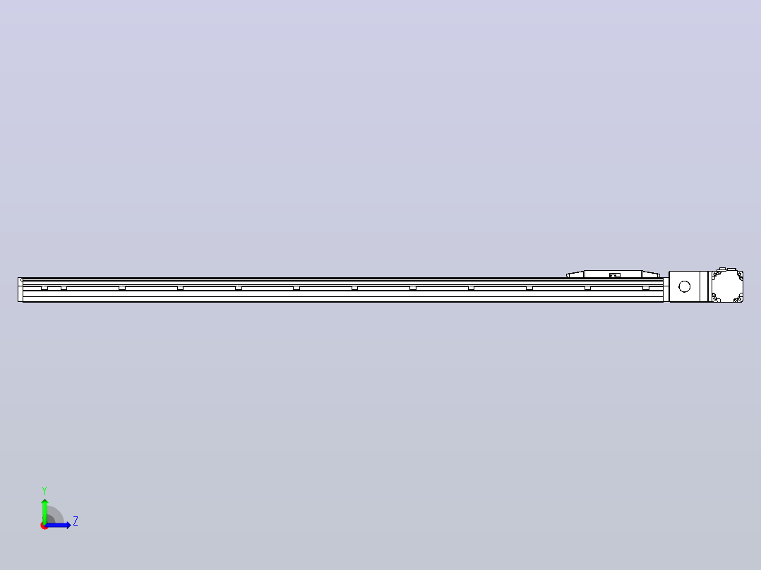 机器人皮带驱动直线轴TPA-GCB-150-P80-L1350-QR-M75-N3左视图