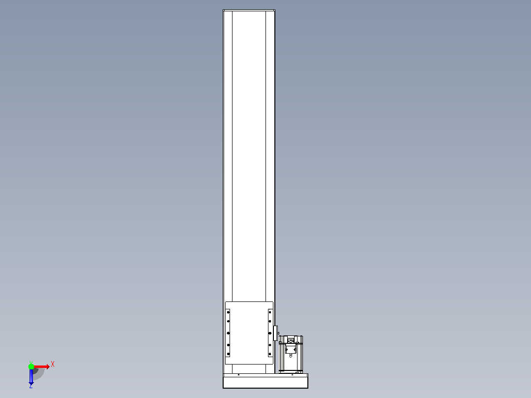 滚珠丝杠直线轴带导轨全封闭TPA-HCR-175D-2510C-L950-MR-Y-P75-N3俯视图