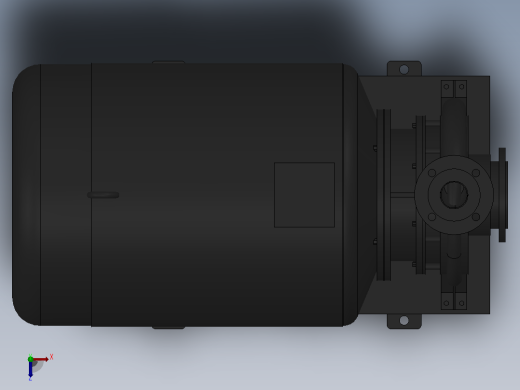 南方泵NIS，NISF泵外形（100-65-250）55kW-2极俯视缩略图