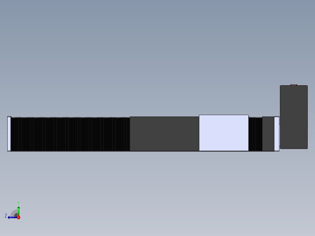 直线模组DMBF170-RUCR（电机右上折）[DMBF170-L45S500-DT750-A2U-RUCR]右视图