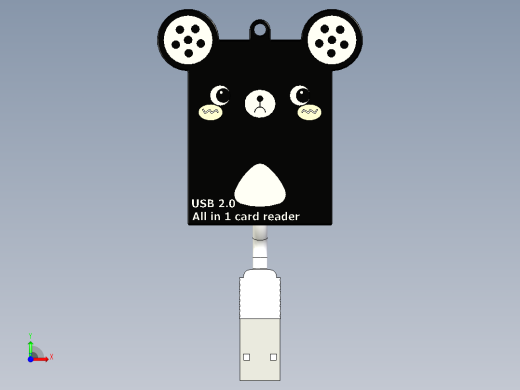 inventor读卡器模型前视缩略图