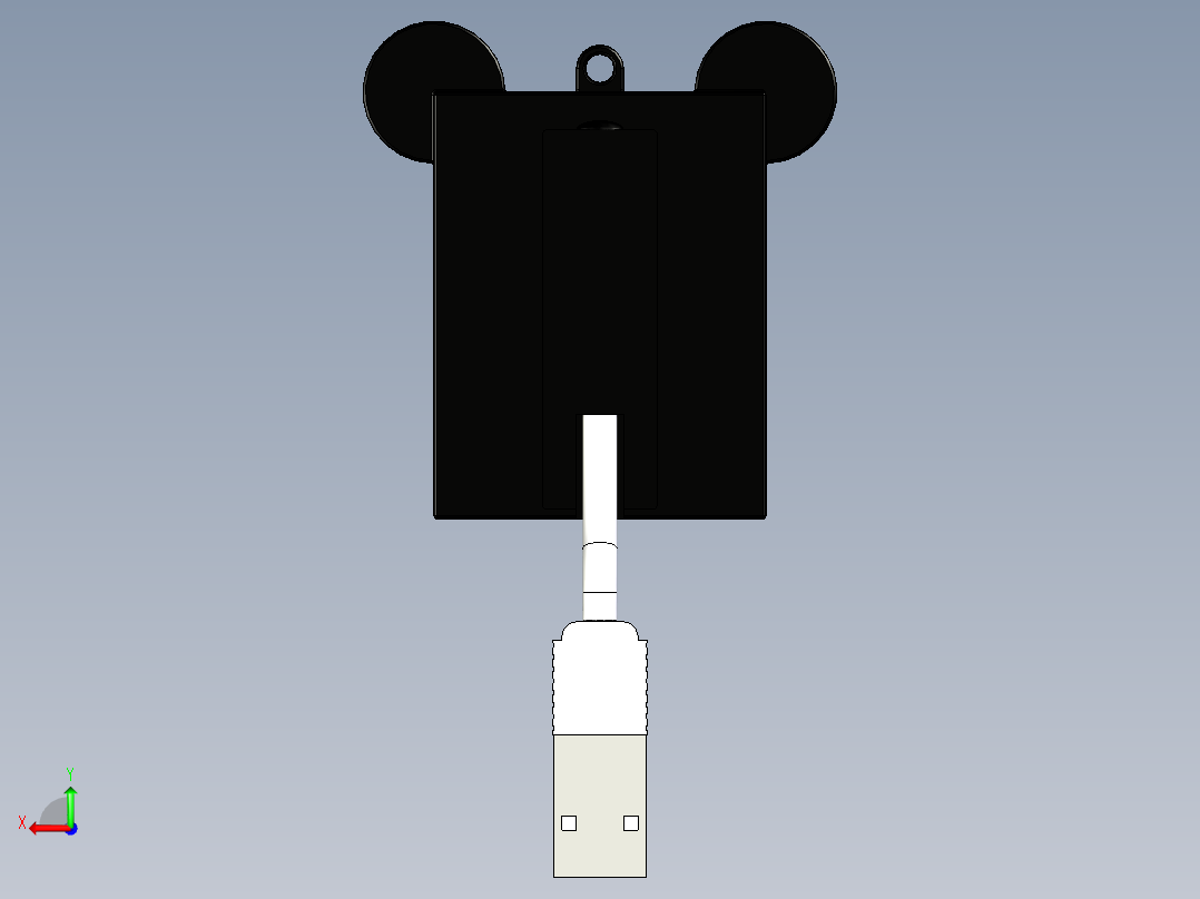 inventor读卡器模型后视图