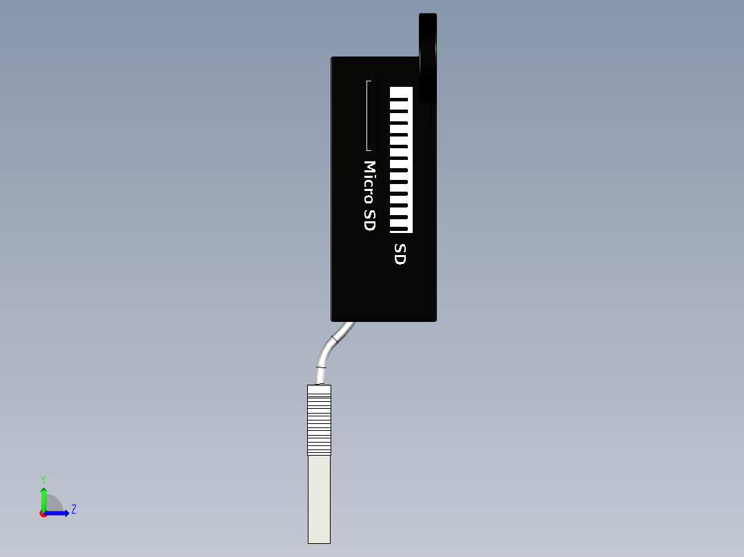 inventor读卡器模型左视图