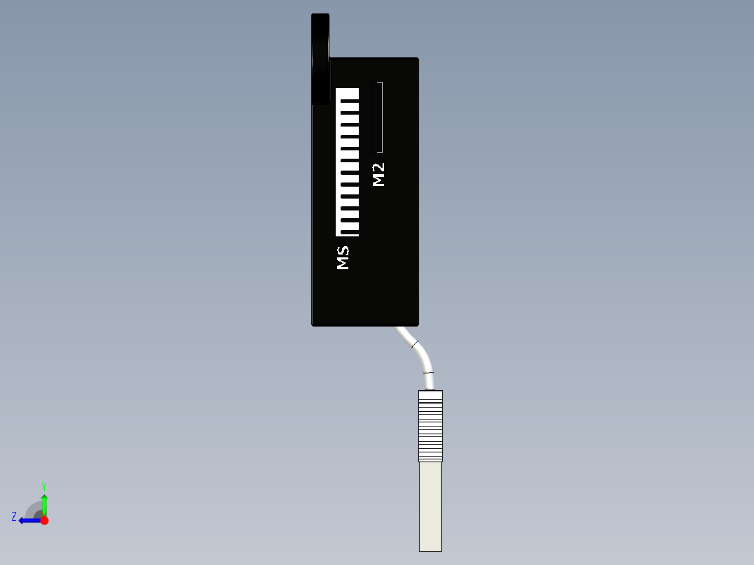 inventor读卡器模型右视图