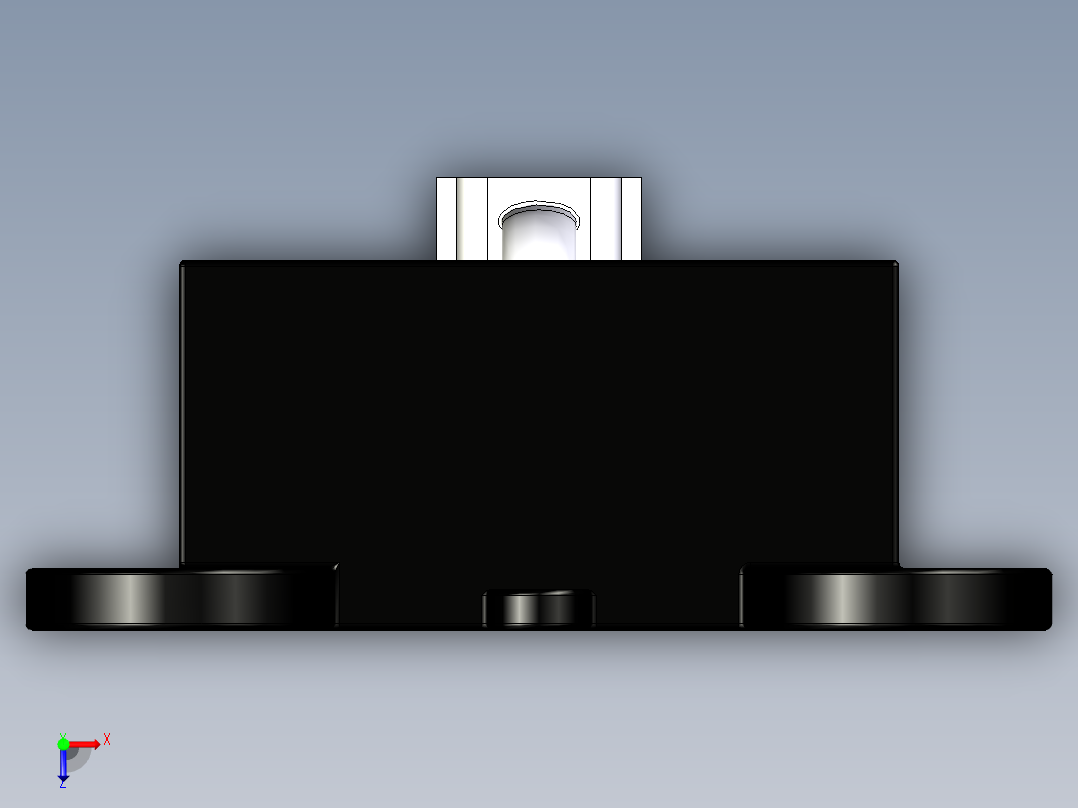 inventor读卡器模型俯视图