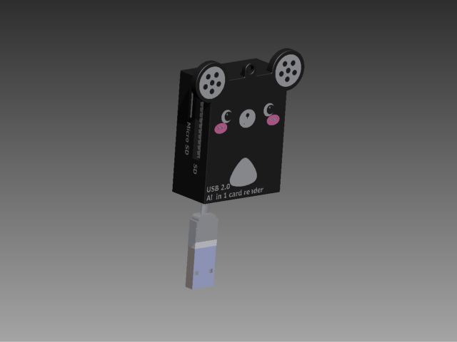 inventor读卡器模型