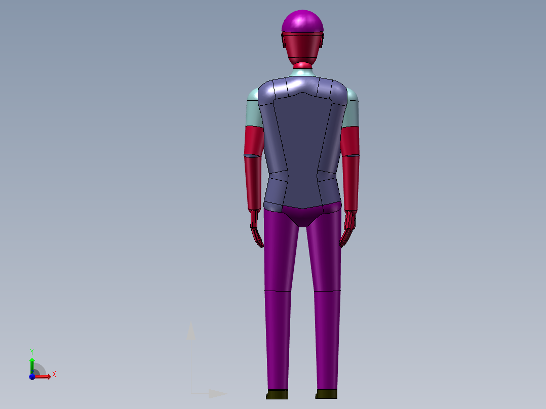 站式人体模型前视图