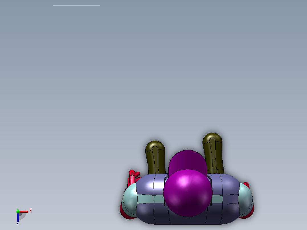 站式人体模型俯视图