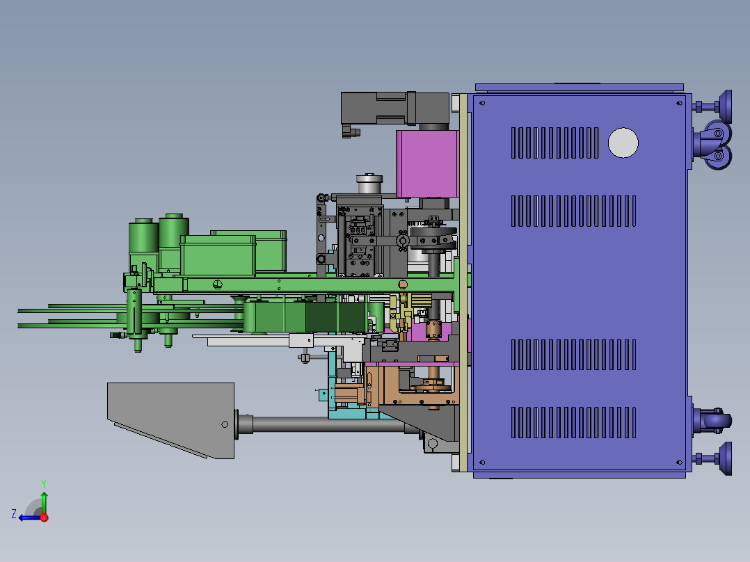 四工位自动插片组装机右视图