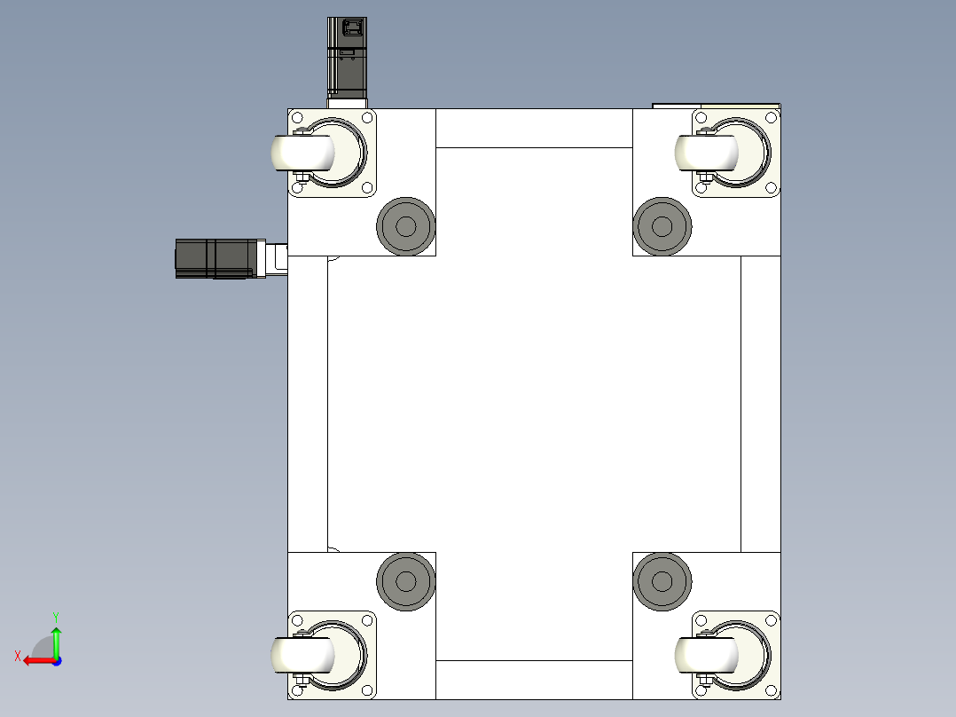 自动磨光机设计3D模型后视图