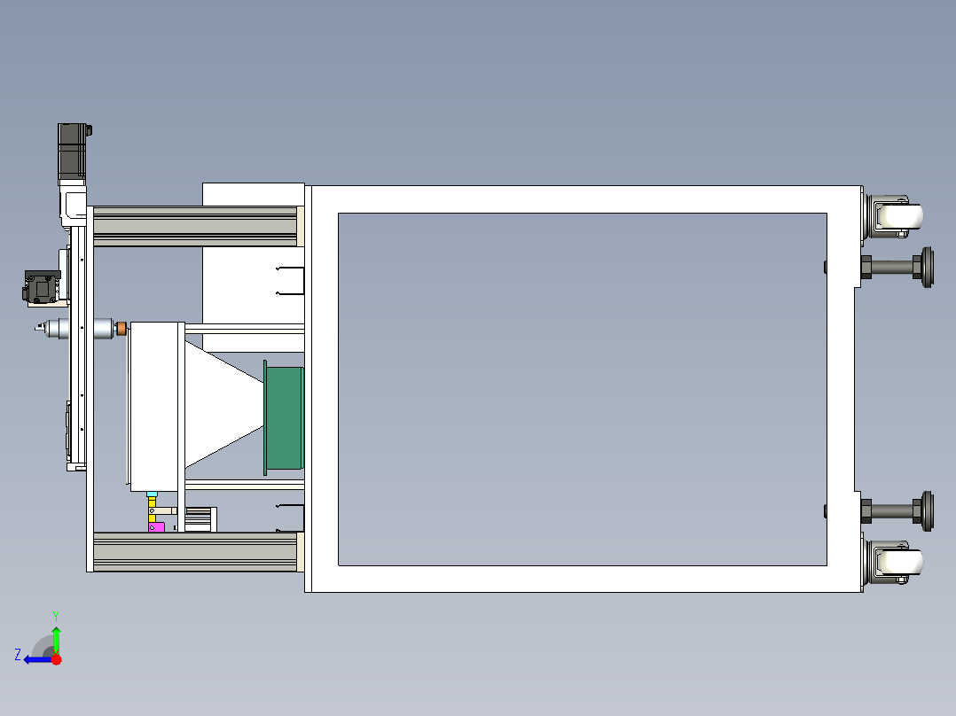 自动磨光机设计3D模型右视图