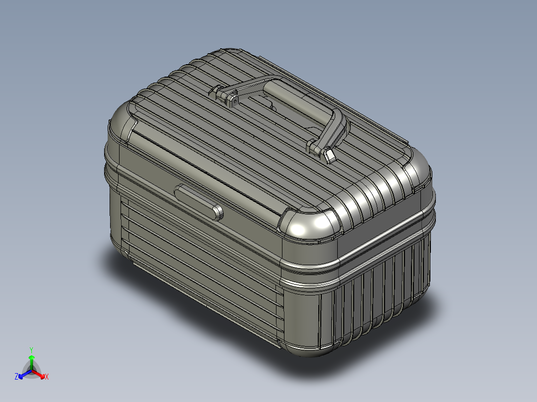 化妆箱设计正等轴测图