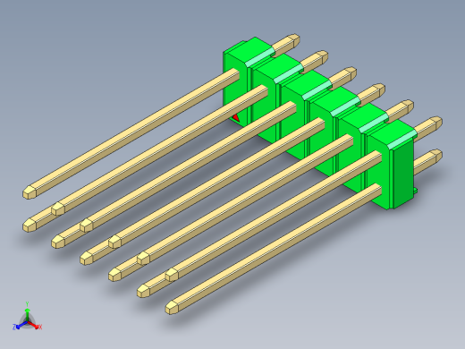 彩色公头100mil（2.54mm）系列-DS1021_green_2x06p_100mil_Type19_rev1.0