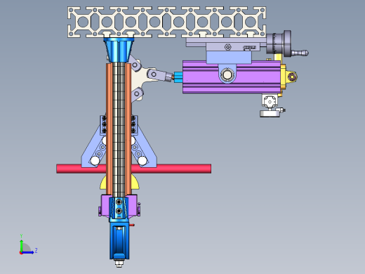 半自动弯管机床左视缩略图