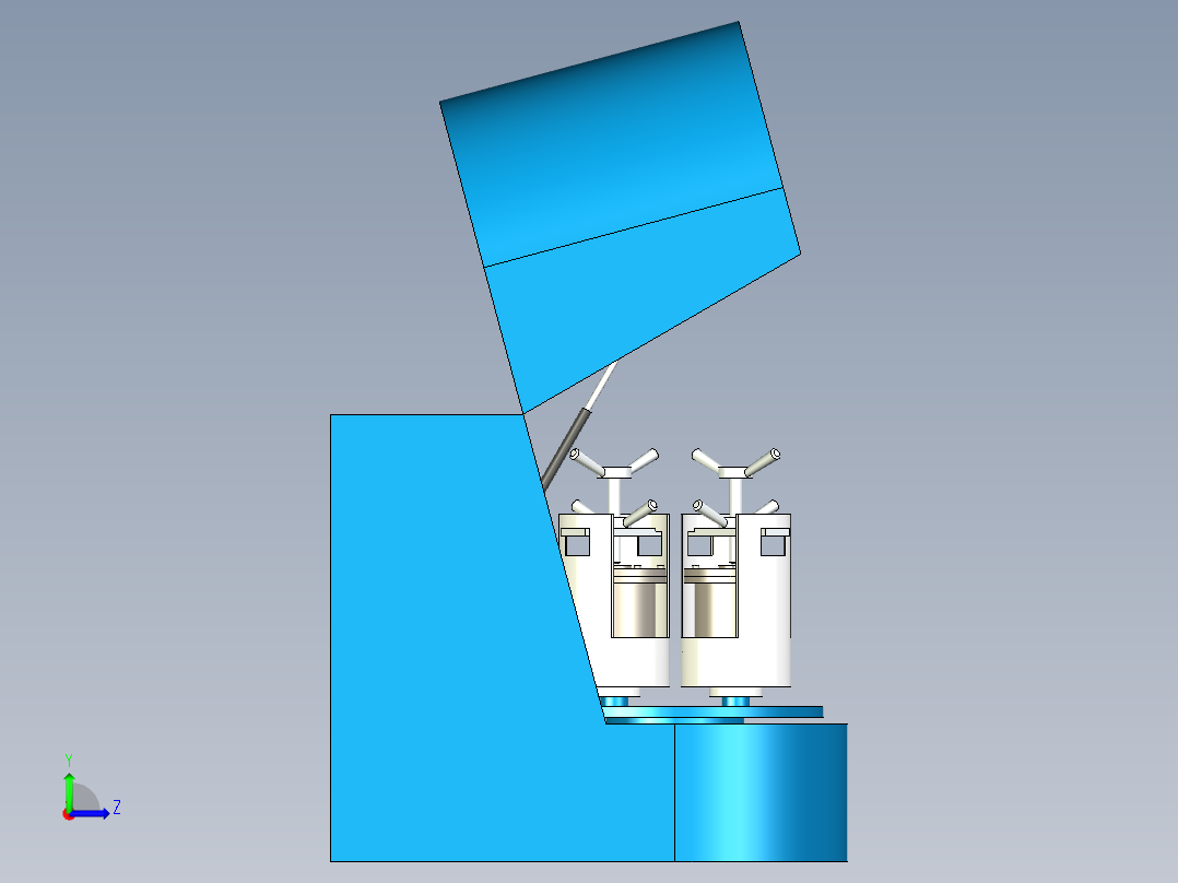 高能行星式球磨机模型三维左视图