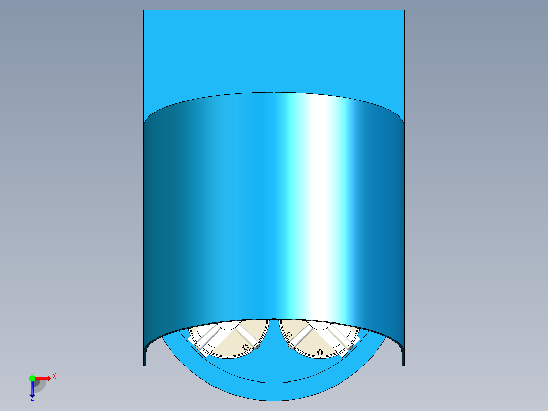 高能行星式球磨机模型三维俯视图