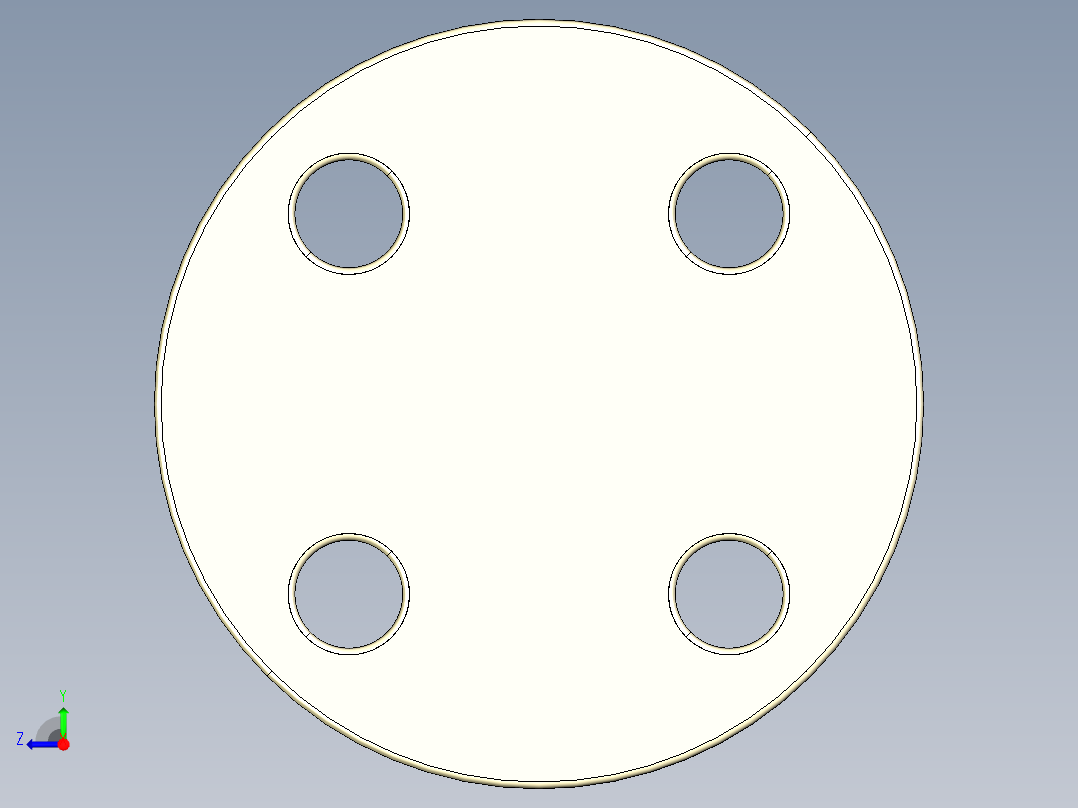 35OABC 钢芯盲法兰，聚丙烯玻璃钢涂层，根据ANSI B16.5 cl.150右视图