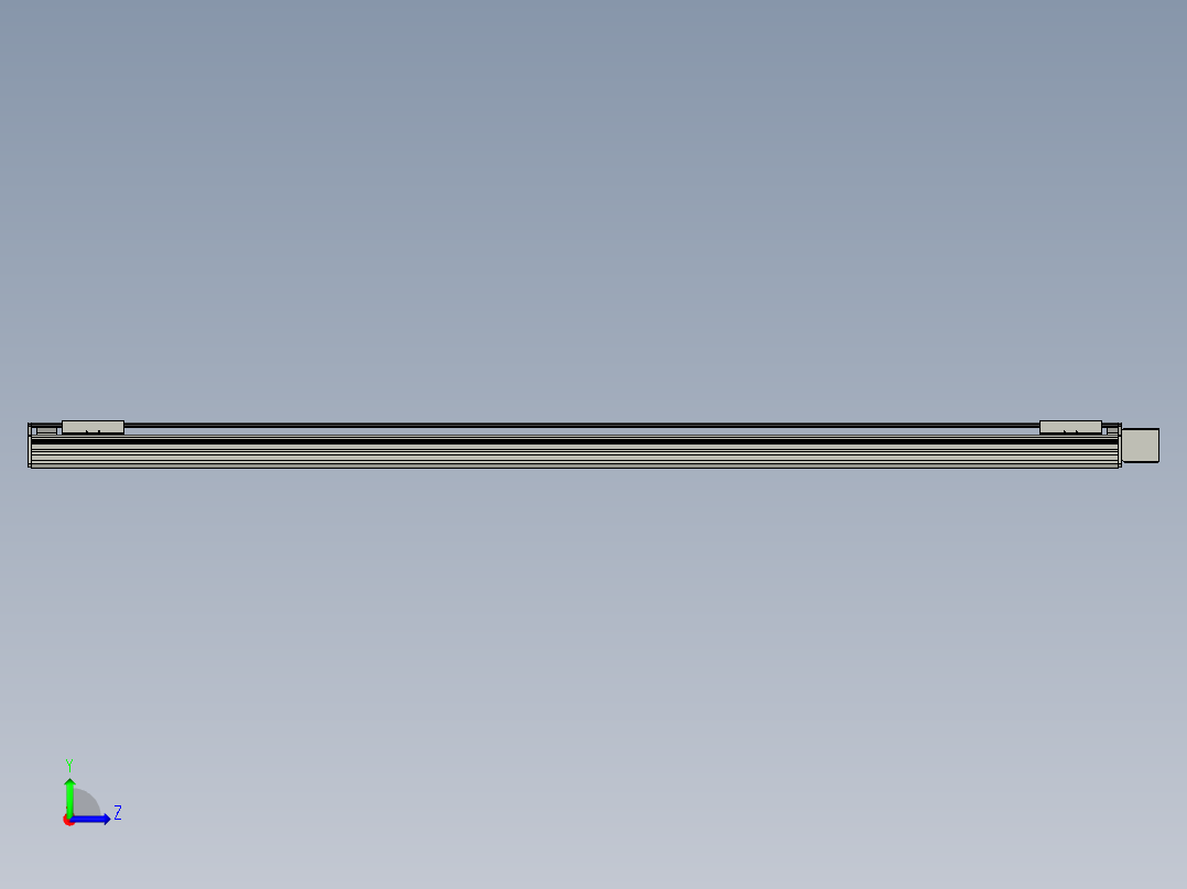 直线模组WG-LHB12-S1700-L(B)设计图纸左视图