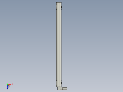 直线模组WG-LHB12-S1700-L(B)设计图纸俯视缩略图