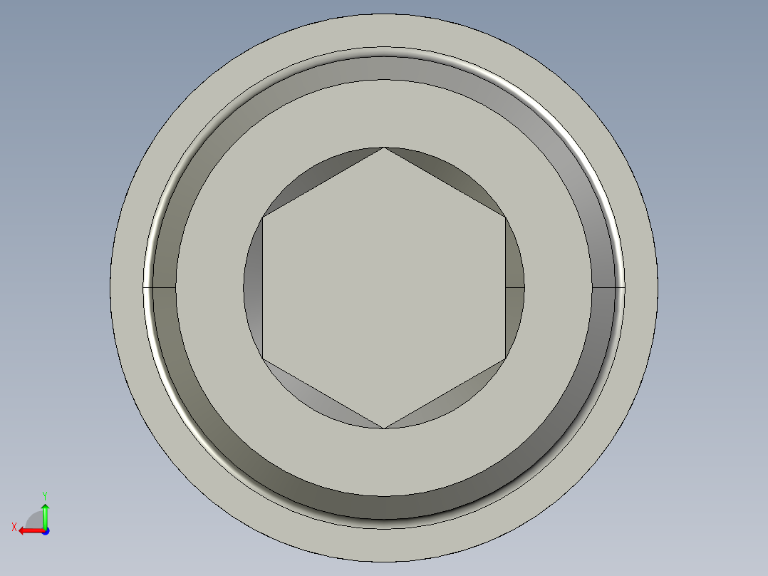 锯齿状法兰头螺钉-Serrated-Flange Socket Head Screws M12 x 1.75 mm Thread 20 mm Long后视图