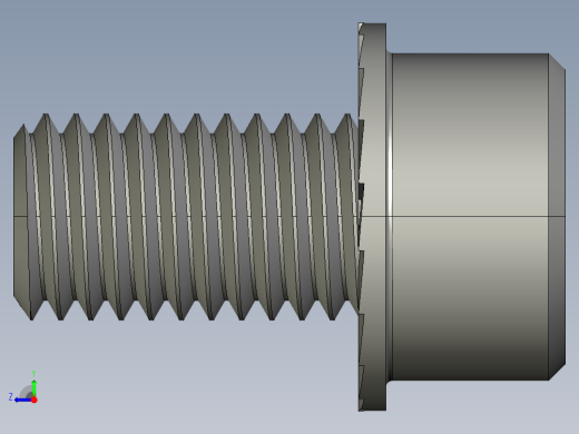 锯齿状法兰头螺钉-Serrated-Flange Socket Head Screws M12 x 1.75 mm Thread 20 mm Long右视缩略图