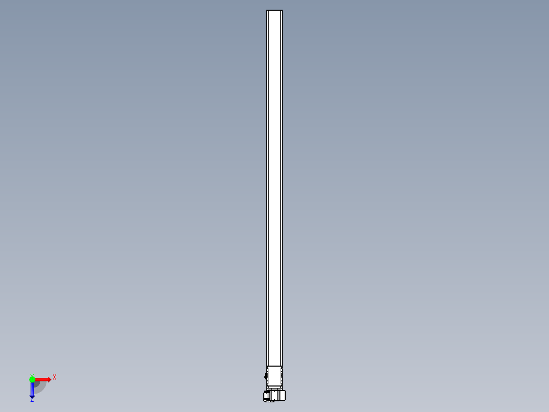 同步带全封闭直线模组TPA-HCB-105D-90-L2250-RP-Y-P20-N3俯视图