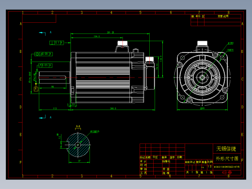电机MS6G-180CN15BZ2-47P5 外形尺寸图