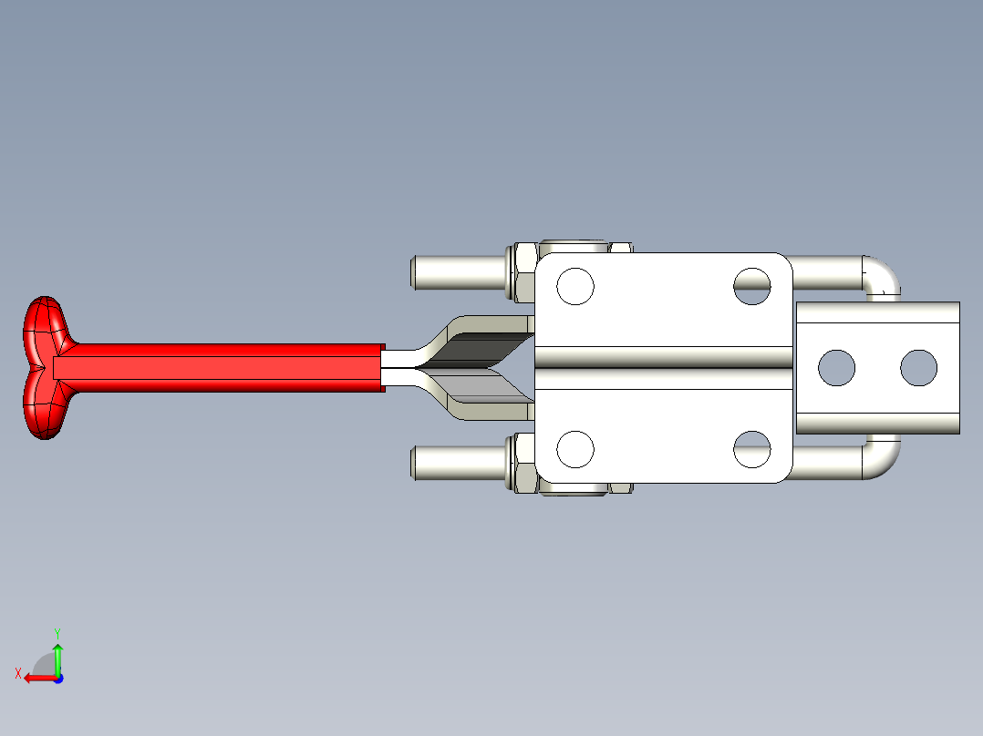 門閂式夾鉗SSP(A)-3D多系列多零件图纸模型后视图