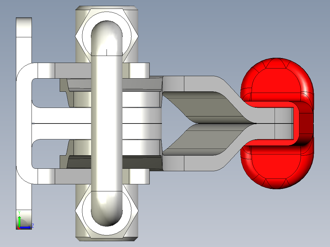 門閂式夾鉗SSP(A)-3D多系列多零件图纸模型左视图