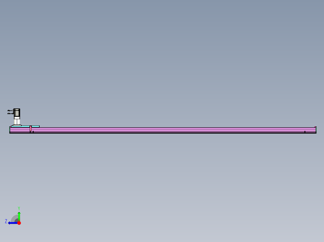 东锦齿条传动DH210G-L167-S3700-BU-减速机+P750W右视图