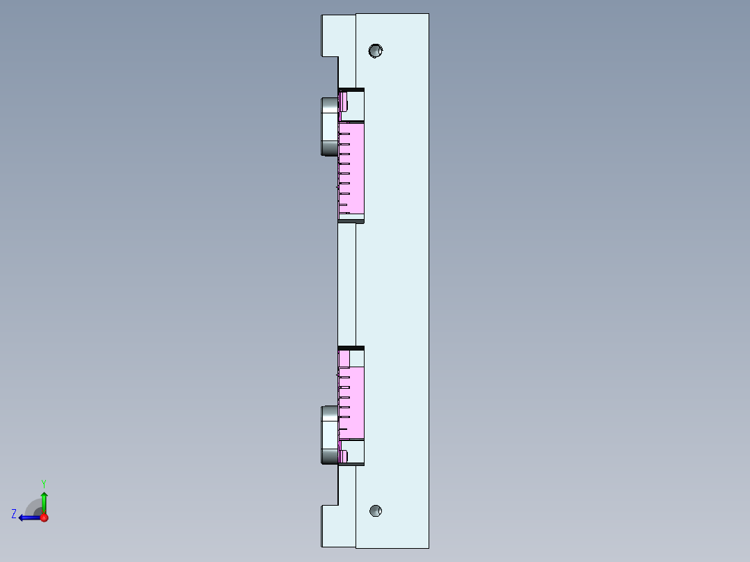 模内埋钉治具右视图