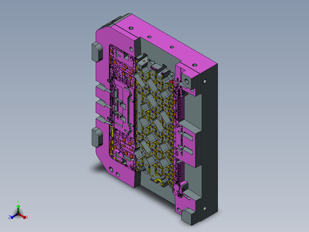 模内埋钉治具正等轴测图