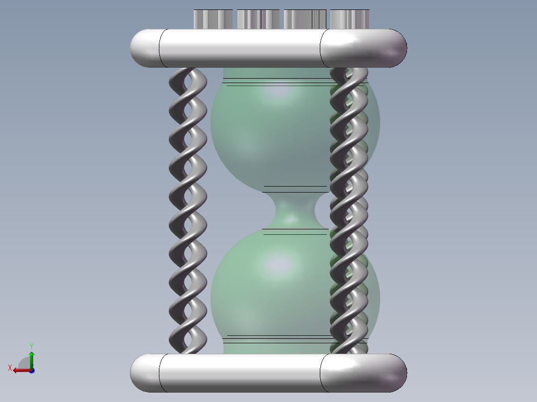沙漏模型后视图