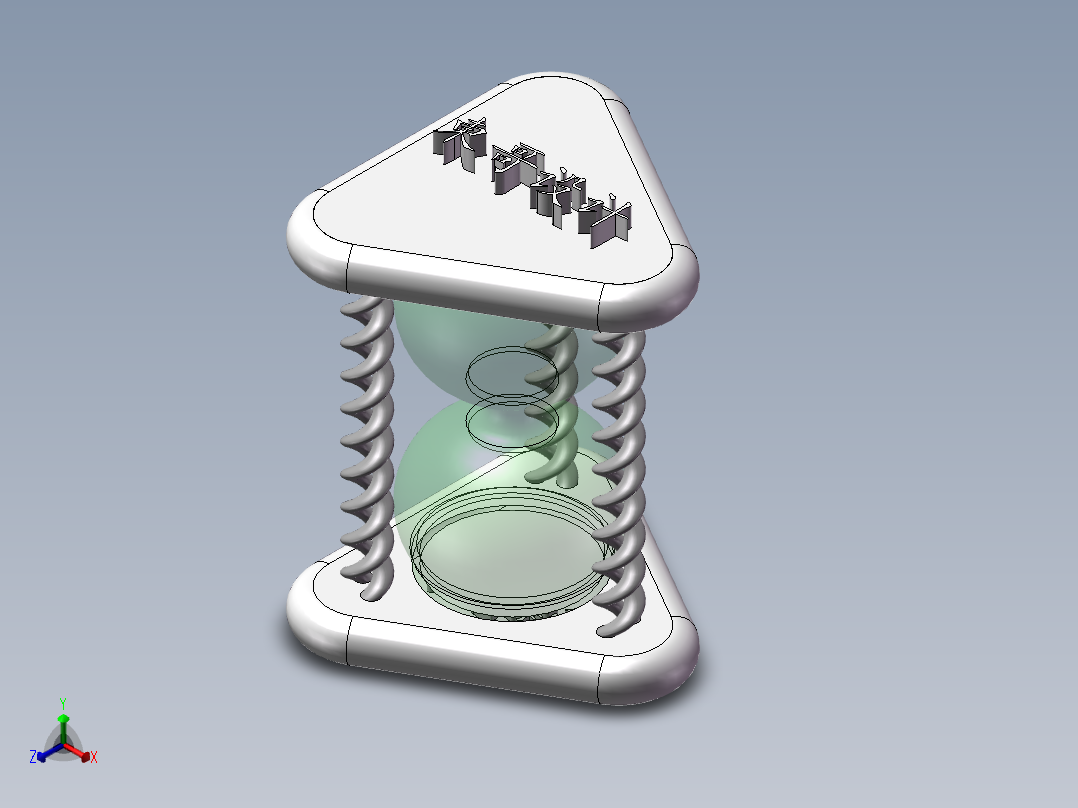 沙漏模型正等轴测图