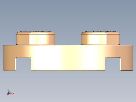 乐高零件 4032 板 2 x 2 圆形-4032 Light Orange Plate 2 x 2 Round.STEP前视缩略图