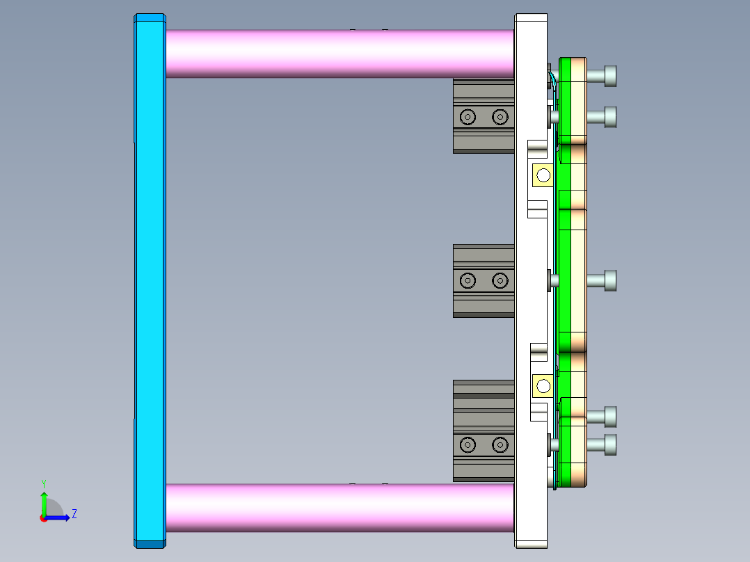 d15_top_case_al_笔记本CNC工装夹具三维模型cnc2左视图