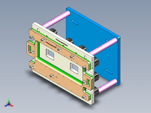 d15_top_case_al_笔记本CNC工装夹具三维模型cnc2正等轴测缩略图