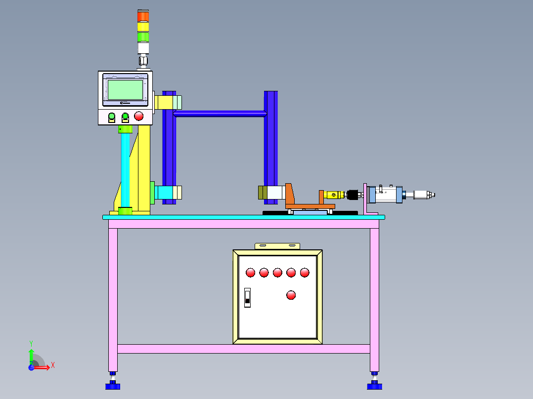 H型脚架疲劳测试机sw16可编辑前视图