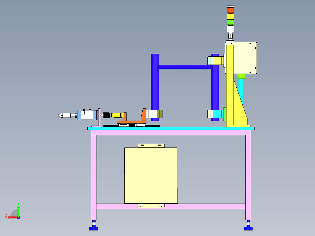 H型脚架疲劳测试机sw16可编辑后视图