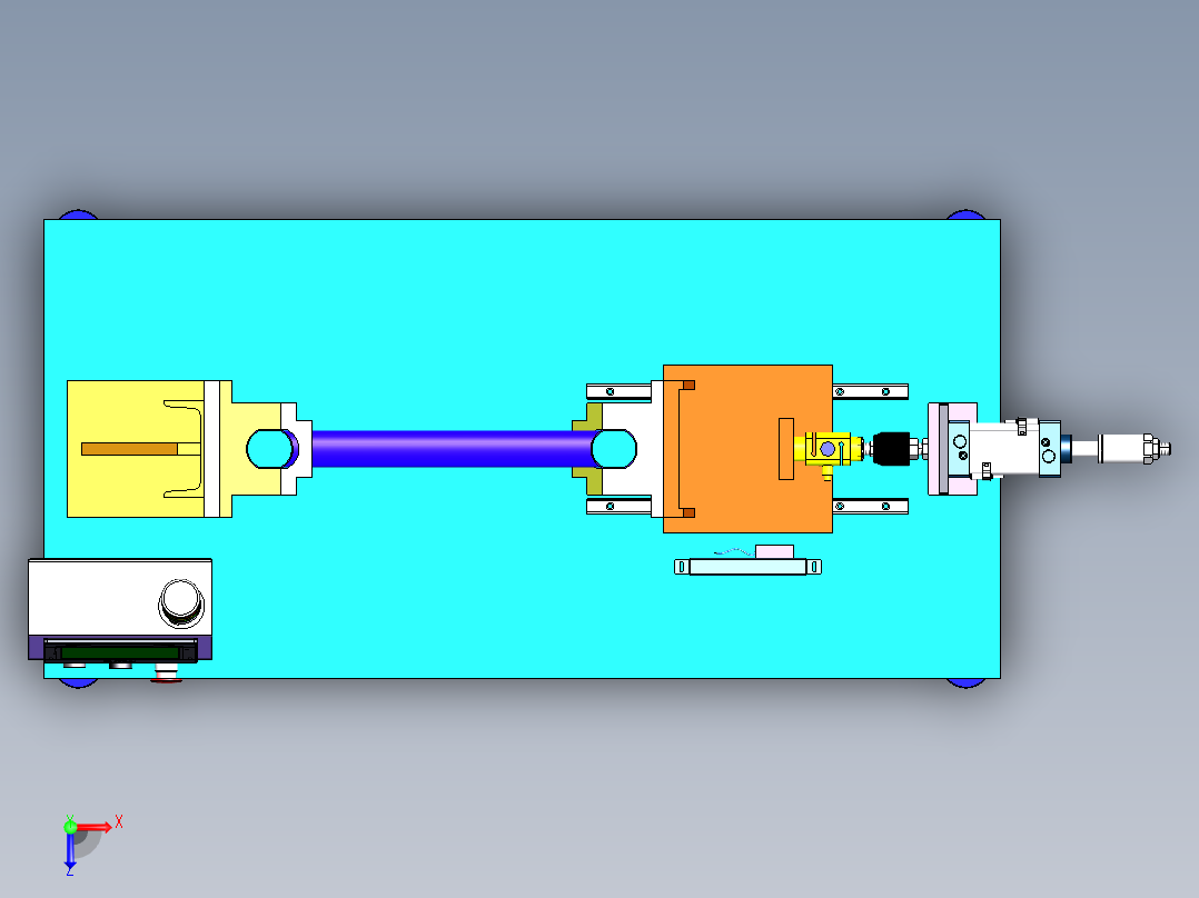 H型脚架疲劳测试机sw16可编辑俯视图